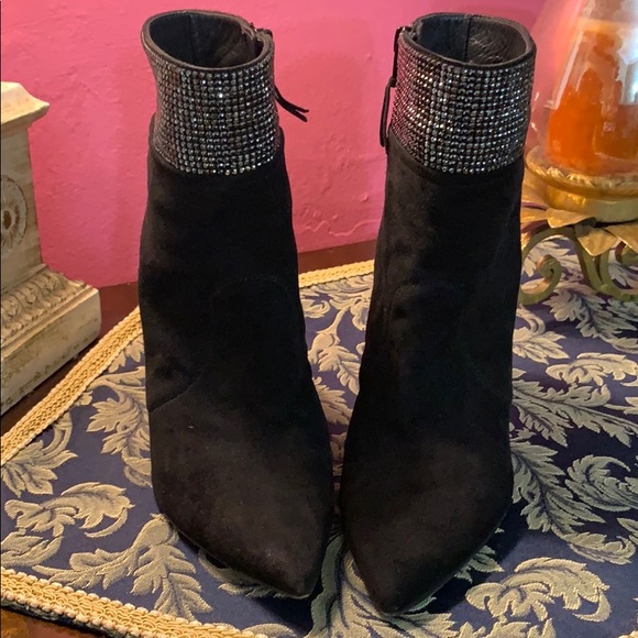 Stuart Weitzman Suede sparkling boots. - Picture 1 of 8